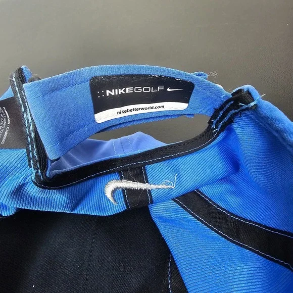 Nike Hat Cap Mens Strap Back Blue VRS RZN Swoosh Logo Performance Golf Golfing - Picture 8 of 9